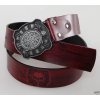 opasok s kovom Leather & Steel Fashion Red opasok s kovom Leather & Steel Fashion Red