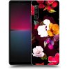 Picasee silikónový čierny obal pre Sony Xperia 10 IV 5G - Flowers and Berries Picasee silikónový čierny obal pre Sony Xperia 10 IV 5G - Flowers and Berries