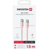 SWISSTEN DÁTOVÝ KÁBEL TEXTILE II USB-C / USB-C 1,5 M RUŽOVÝ SWISSTEN DÁTOVÝ KÁBEL TEXTILE II USB-C / USB-C 1,5 M RUŽOVÝ
