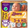 Libero novorodenecké plienky Mega Pack 3-6 kg Mini 2 104 ks