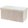 Storagesolutions Velurová taburetka s úložným prostorem MODUS, 76 × 38 × 38 cm, bílá Storagesolutions Velurová taburetka s úložným prostorem MODUS, 76 × 38 × 38 cm, bílá
