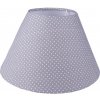 Clayre & Eef Šedé bodkované látkové tienidlo lampy - Ø 26*15 cm / E27 - Clayre & Eef Clayre & Eef Šedé bodkované látkové tienidlo lampy - Ø 26*15 cm / E27 - Clayre & Eef