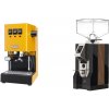 Gaggia Classic E24 BC, yellow + Eureka Mignon Specialita, WD black, walnut Gaggia Classic E24 BC, yellow + Eureka Mignon Specialita, WD black, walnut