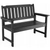 VEVOR Parková lavička 128CM pre 2-3 osoby, klasický dizajn s operadlom, čierna VEVOR Parková lavička 128CM pre 2-3 osoby, klasický dizajn s operadlom, čierna