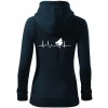 Piano ekg - krídlo - Mikina dámska trendy zipper s kapucňou - 2XL ( Tmavomodrá (takmer čierna) ) Piano ekg - krídlo - Mikina dámska trendy zipper s kapucňou - 2XL ( Tmavomodrá (takmer čierna) )