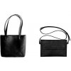 Eggo dámsky akčný set kožená kabelka a listová kabelka Čierna Eggo dámsky akčný set kožená kabelka a listová kabelka Čierna