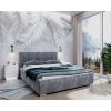 BRIGITTE 140X200 ČALÚNENÁ MANŽELSKÁ POSTEĽ ŠEDÁ ZAMATOVÁ LÁTKA S ÚLOŽNÝM PRIESTOROM BRIGITTE 140X200 ČALÚNENÁ MANŽELSKÁ POSTEĽ ŠEDÁ ZAMATOVÁ LÁTKA S ÚLOŽNÝM PRIESTOROM