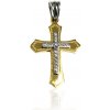 Dámsky prívesok krížik gold z chirurgickej ocele S136050 Dámsky prívesok krížik gold z chirurgickej ocele S136050