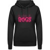 AWDis Hoodie Mikina - Nápis - So psami je život krajší - Čierna - M - Dámske AWDis Hoodie Mikina - Nápis - So psami je život krajší - Čierna - M - Dámske