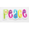 Nažehľovacia záplata - PEACE - rozmer 4,5 cm x 10,5 cm - biela Nažehľovacia záplata - PEACE - rozmer 4,5 cm x 10,5 cm - biela
