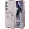 Karl Lagerfeld IML Rhinestones Luxury Samsung Galaxy S25 Pink Karl Head KF2345941 KLHCS25SHKHDCELP