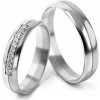 iZlato Forever Svadobné obrúčky z bieleho zlata so zirkónmi 4 mm STOB318A