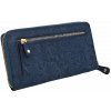 Dámska modrá peňaženka RFID koža s potlačou