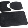 Kúpeľňová predložka Euromat čierna, 3 kusy Kúpeľňová predložka Euromat čierna, 3 kusy