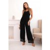 Fashionweek dámska súprava top na širokých ramienkach a nohavice so širokým strihom K557 čierna