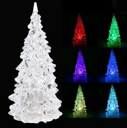Family Christmas LED svietiaci a farby meniaci stromček 22 cm