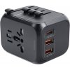 Travel charger/adapter SL-209PQ-2 WHOLE WORLD black Travel charger/adapter SL-209PQ-2 WHOLE WORLD black