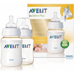 PP Fľaša AVENT 260 ml bez BPA 2 ks