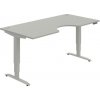 Pracovný stôl Motion Ergo, PO, 3S, 180x61-128x90 cm, sivá/sivá Pracovný stôl Motion Ergo, PO, 3S, 180x61-128x90 cm, sivá/sivá