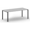 Rokovací kancelársky stôl PRIMO INFINITY, 200x90 cm, čierna podnož, sivá Rokovací kancelársky stôl PRIMO INFINITY, 200x90 cm, čierna podnož, sivá