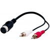 Kábel DIN 5pin/2xCinch F/M 0.2m, čierny Kábel DIN 5pin/2xCinch F/M 0.2m, čierny