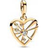 Pandora Pozlátený prívesok Srdce so slnečnými lúčmi Shine 763453C01 Pandora Pozlátený prívesok Srdce so slnečnými lúčmi Shine 763453C01
