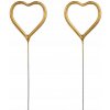 Prskavky Srdce zlaté 16,5cm / 2 kusy Prskavky Srdce zlaté 16,5cm / 2 kusy
