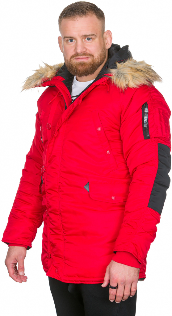 Pitbull West Coast pánská zimní bunda ALDER červená