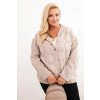 Kesi Dámska mikina Plus Size ART3802 na zips Farba: Hnedá, Veľkosť: UNI Kesi Dámska mikina Plus Size ART3802 na zips Farba: Hnedá, Veľkosť: UNI