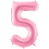 PartyDeco Fóliový balón narodeninové číslo 5 ružový 86cm (Narodeninový fóliový balón číslo päť, vhodný na plnenie vzduchom aj héliom.) PartyDeco Fóliový balón narodeninové číslo 5 ružový 86cm (Narodeninový fóliový balón číslo päť, vhodný na plnenie vzduchom aj héliom.)