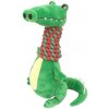 Huhubamboo plyšová hračka pre psov krokodíl s povrazom 26cm Huhubamboo plyšová hračka pre psov krokodíl s povrazom 26cm