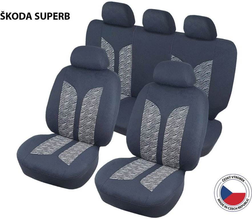 Autopoťah Cappa Perfetto JQ Škoda Superb černá/bílá