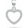Brilio Silver Srdiečkový prívesok s kubickými zirkónmi PT140W