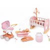 Set vanička s funkčnou sprchou a hlboký kočík Balneo Bath Soft Baby Nurse Smoby a kolíska s nočným úborom Set vanička s funkčnou sprchou a hlboký kočík Balneo Bath Soft Baby Nurse Smoby a kolíska s nočným úborom