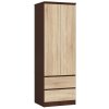 Skriňa STAR S 60 cm 2D 2SZ wenge / sonoma Skriňa STAR S 60 cm 2D 2SZ wenge / sonoma