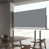 Zaťahovacia bočná markíza na terasu sivá 60x300 cm Zaťahovacia bočná markíza na terasu sivá 60x300 cm