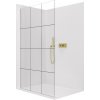 CERANO - Sprchová zástena Walk-in Crystal Ľ/P - 8 mm - bezvzperový systém - zlatá kartáčovaná, industriálne sklo - 160x200 cm CERANO - Sprchová zástena Walk-in Crystal Ľ/P - 8 mm - bezvzperový systém - zlatá kartáčovaná, industriálne sklo - 160x200 cm