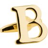Bubibubi Manžetový gombík zlaté písmeno B Bubibubi Manžetový gombík zlaté písmeno B