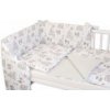 3-dielna sada mantinel s obliečkami Baby Nellys, Zvieratká v lese - šedá, 130x100cm 3-dielna sada mantinel s obliečkami Baby Nellys, Zvieratká v lese - šedá, 130x100cm