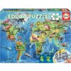 EDUCA Mapa světa s dinosaury 150 dielov EDUCA Mapa světa s dinosaury 150 dielov