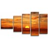 Sablio Obraz - 5-dílný Oranžové slnko - 100x60 cm Sablio Obraz - 5-dílný Oranžové slnko - 100x60 cm