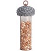 Esschert Design Závesné kŕmidlo pre vtáky Acorn2 27,5 x 10 cm kov polyesterová živica sivá