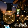 Solárna záhradná girlanda 30x LED dekoratívne žiarovky 15,05 m 3000K Warm + diaľkové ovládanie AURA LUMILED
