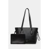 Kožená kabelka Guess FLORENCE čierna farba, HWFLNC L5103 HWFLNC.L5103 ONE SIZE Kožená kabelka Guess FLORENCE čierna farba, HWFLNC L5103 HWFLNC.L5103 ONE SIZE