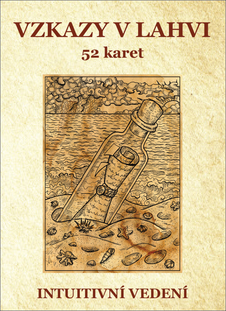 Vzkazy v lahvi 52 karet + výkladová kniha