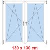 Soft Dvojkrídlové plastové okno 130x130 cm, OS+OS, so stĺpikom Soft Dvojkrídlové plastové okno 130x130 cm, OS+OS, so stĺpikom