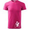 Cestný cyklista - Klasické pánske tričko vyššej gramáže - XL ( Purpurová ) Cestný cyklista - Klasické pánske tričko vyššej gramáže - XL ( Purpurová )