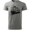 Vlak 363 - Klasické pánske tričko vyššej gramáže - XS ( Tmavosivý melír ) Vlak 363 - Klasické pánske tričko vyššej gramáže - XS ( Tmavosivý melír )
