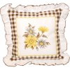 Návlek na vankúš, Gerbera s volánom, hnedý, 40 x 40 cm Návlek na vankúš, Gerbera s volánom, hnedý, 40 x 40 cm