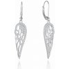Beneto Strieborné visiace náušnice Anjelské krídla AGUC2613 Beneto Strieborné visiace náušnice Anjelské krídla AGUC2613